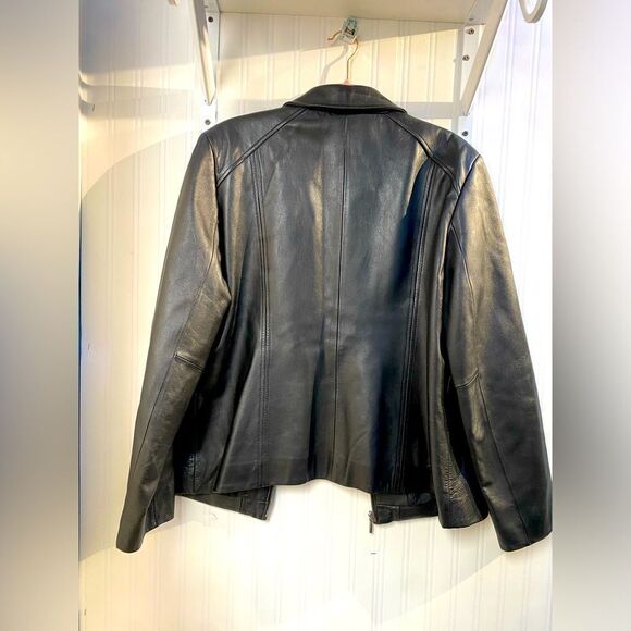 Valerie Stevens Leather Jacket with Front Zipper Pockets Size XL - Picture 9 of 9